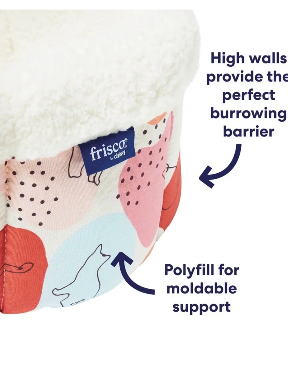 Frisco Sherpa Self-Warming High-Walled Bolster Small Cat Bed